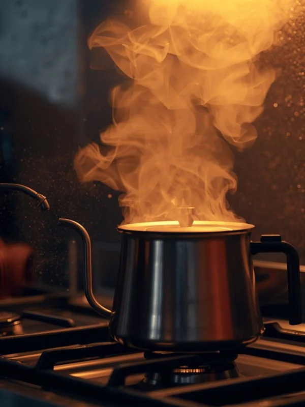 Heating water for brewing coffee at home