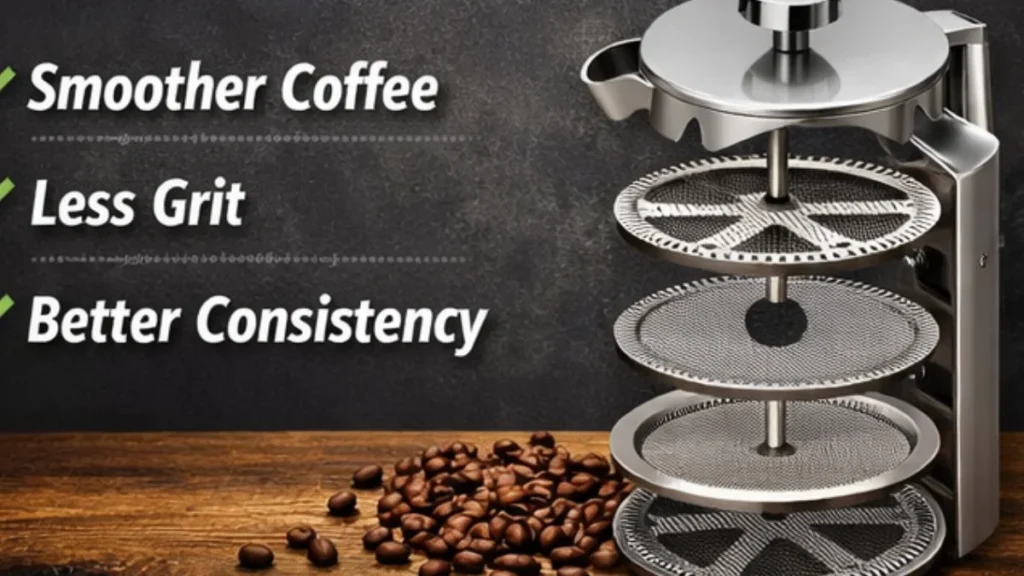 MuellerLiving French Press Coffee Maker- Smoother coffee,less grit, better consistancy