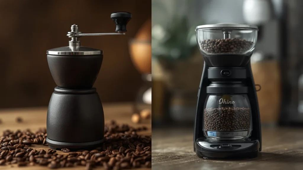 Manual and Electric coffee grinder