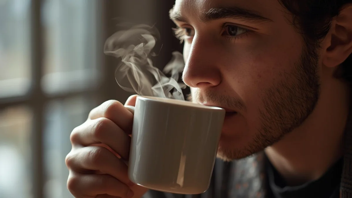 Enjoying Coffee, grinded, & brewed at home