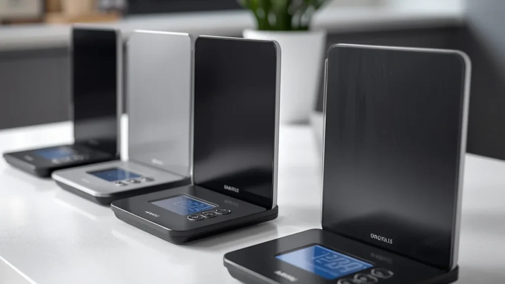 A collection of digital scales