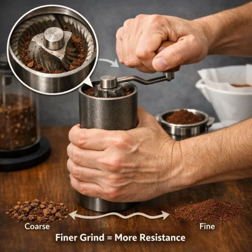 The most common challenge in oprating manual grinders is the i difficulty in turning the handle
