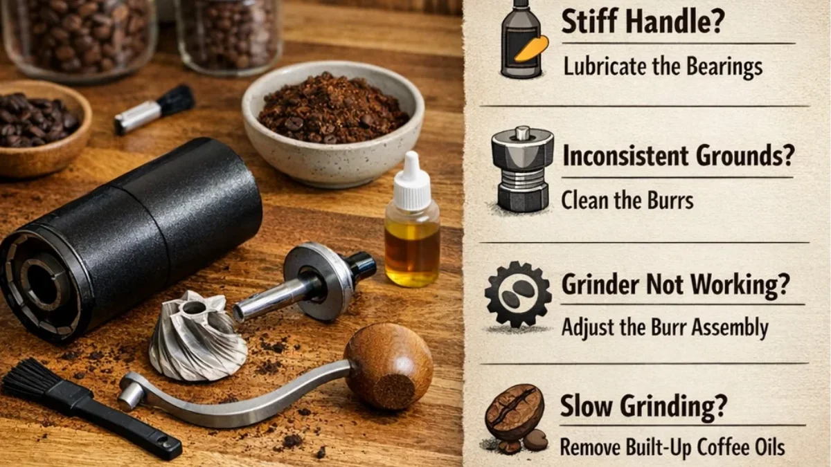 Different types of issues in the working of manual coffee grinders