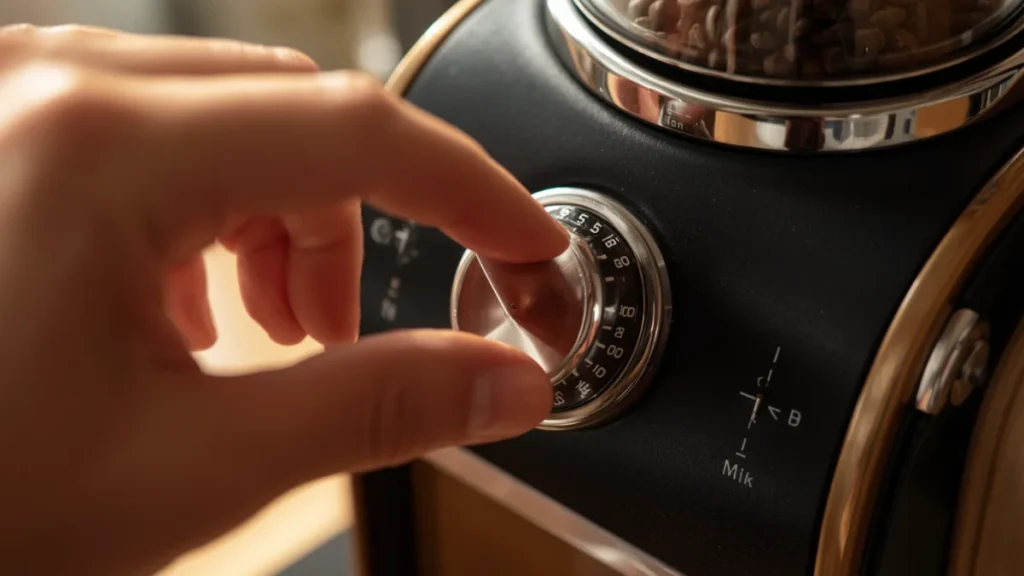 Level coffee grounds in a Hario V60 cone dripper using a gentle tap technique