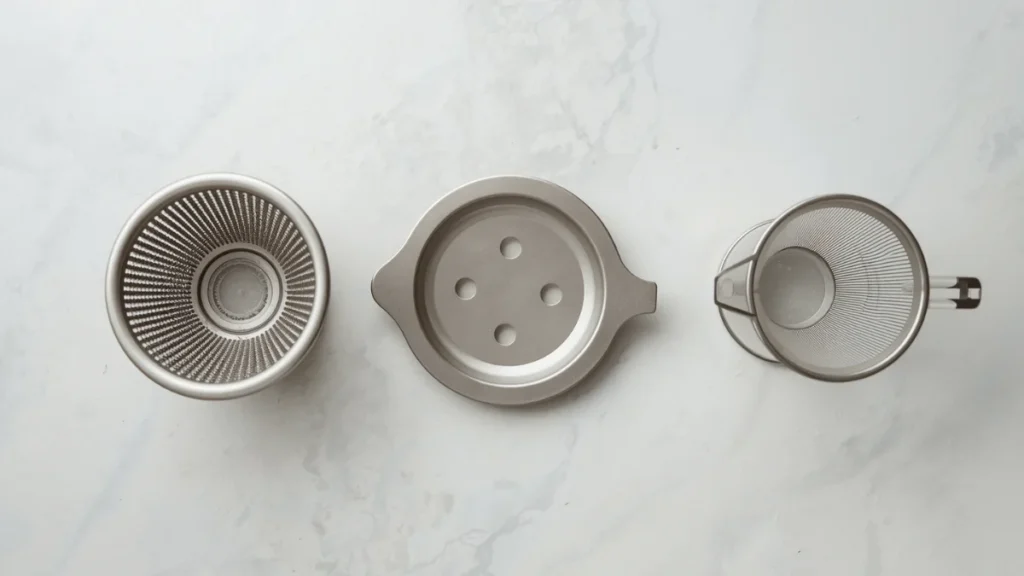 Cone, flat-bed and large conical pour-over drippers compared